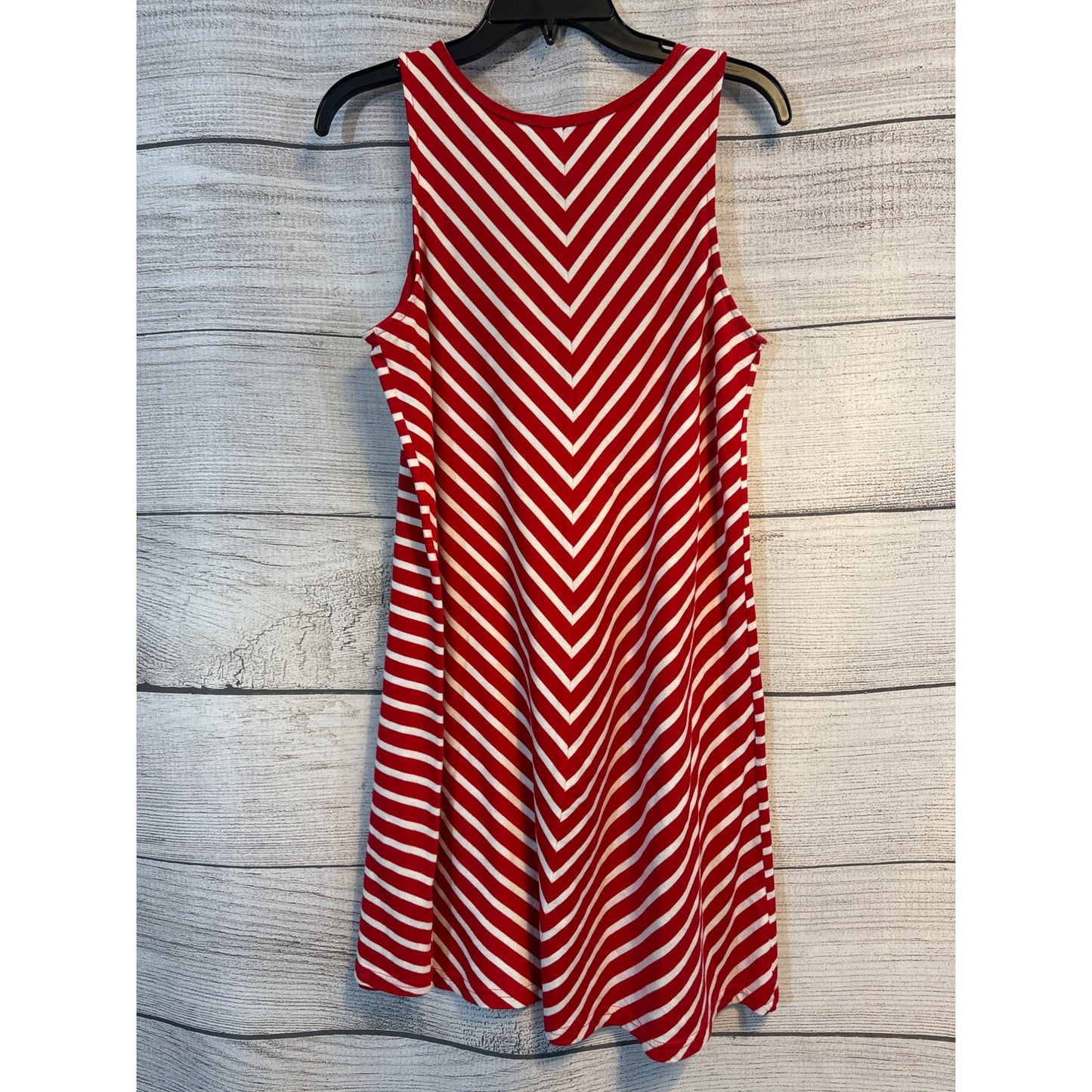 Beachlunchlounge Red & White Striped Sleeveless Dress S