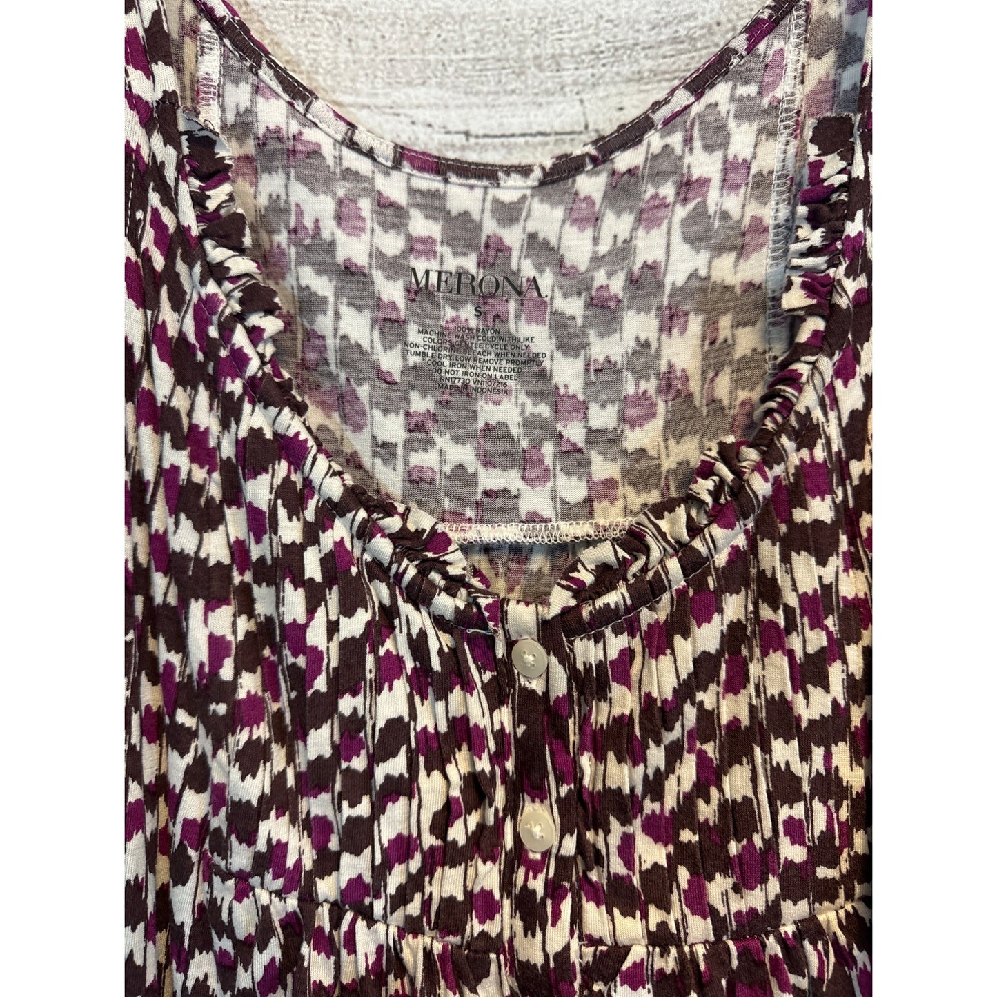 Merona Sleeveless Patterned Tank Top Size S