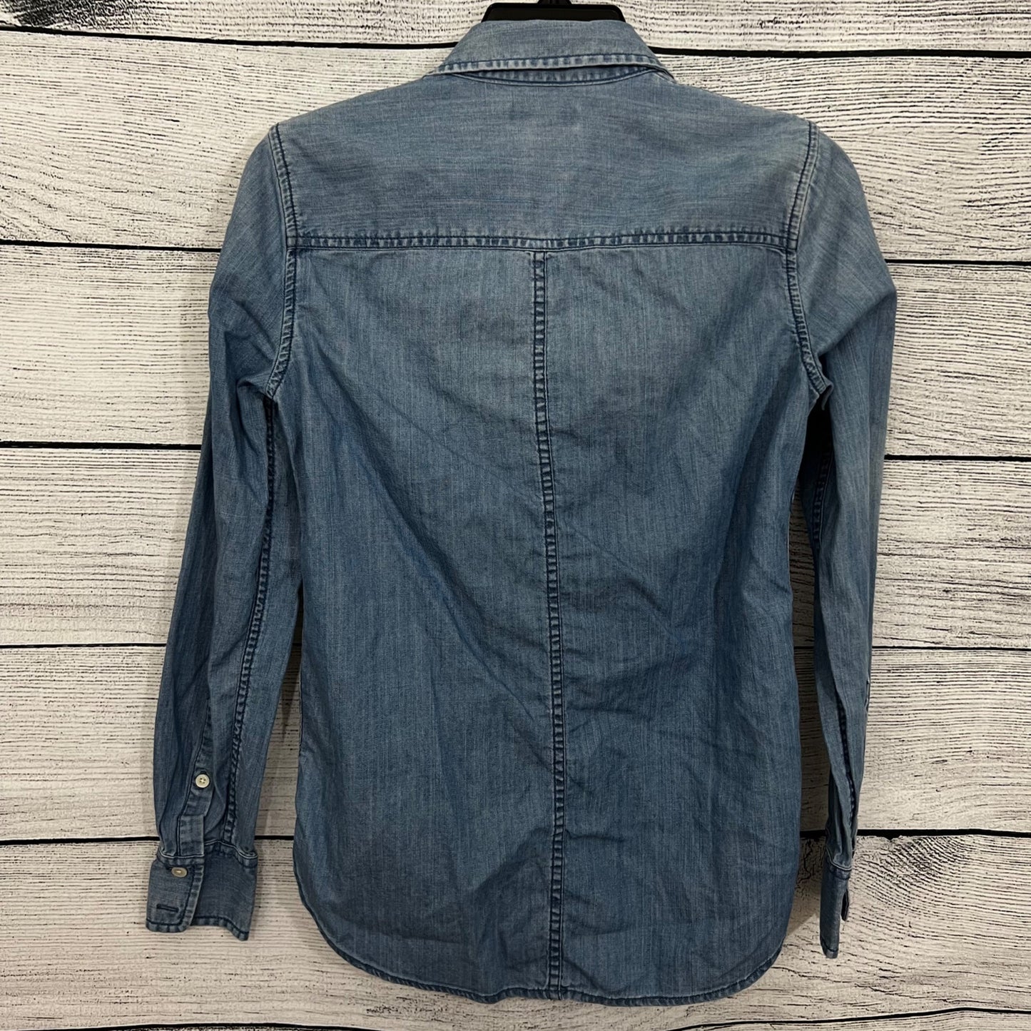 J. Crew Denim Long Sleeve Button-Up Shirt, Size 00