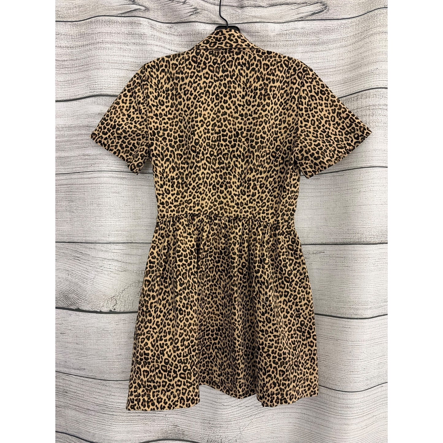 J. Crew A-line Shirt-Dress Leopard Chino Size 2