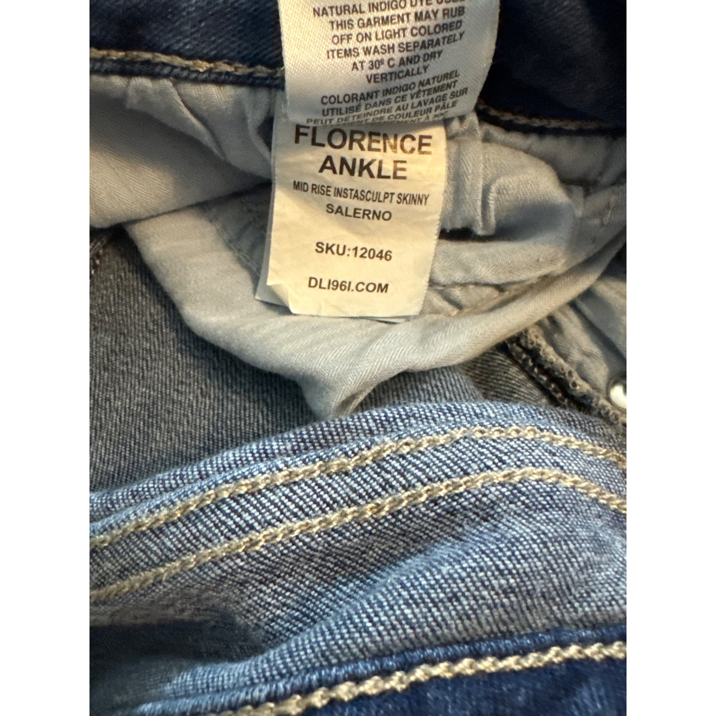 Dl1961 Florence Ankle Mid Rise Instasculpt Skinny Jeans Size 24