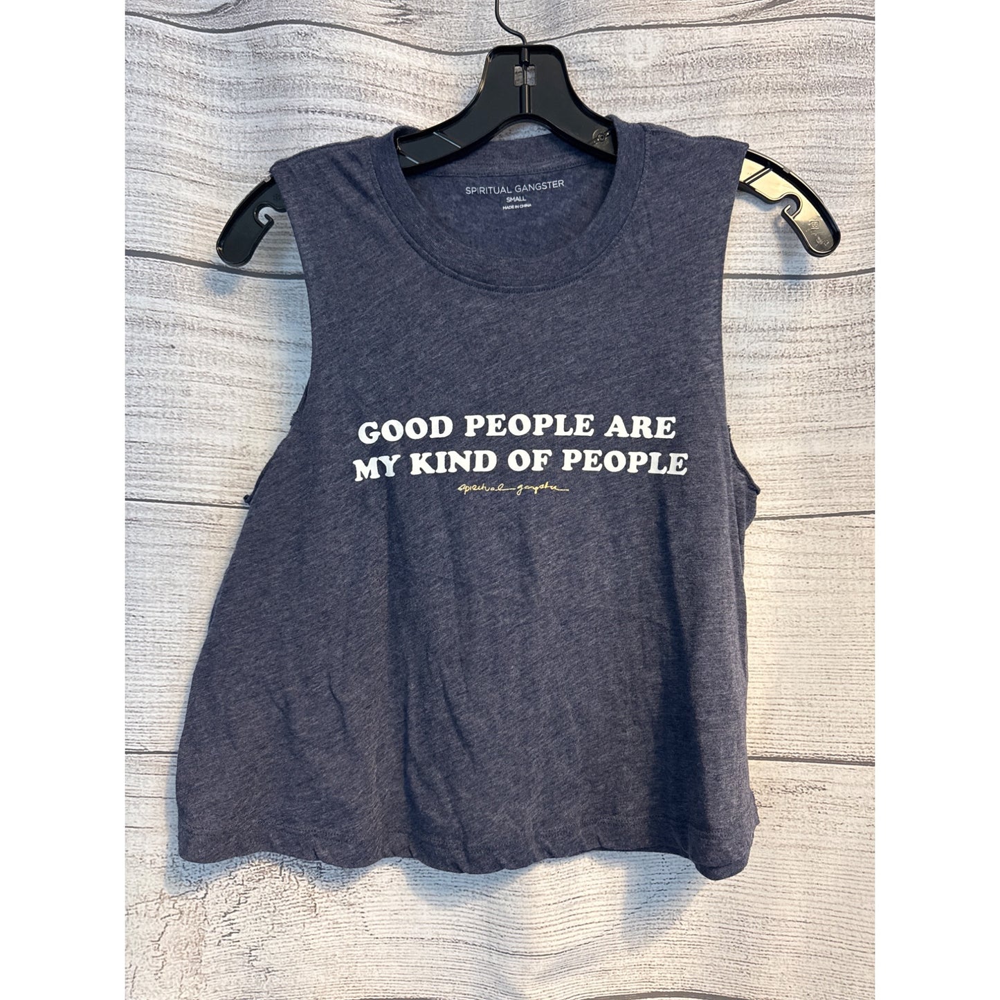 Spiritual Gangster "Good People Are My Kind Of People" Tank Top Size S