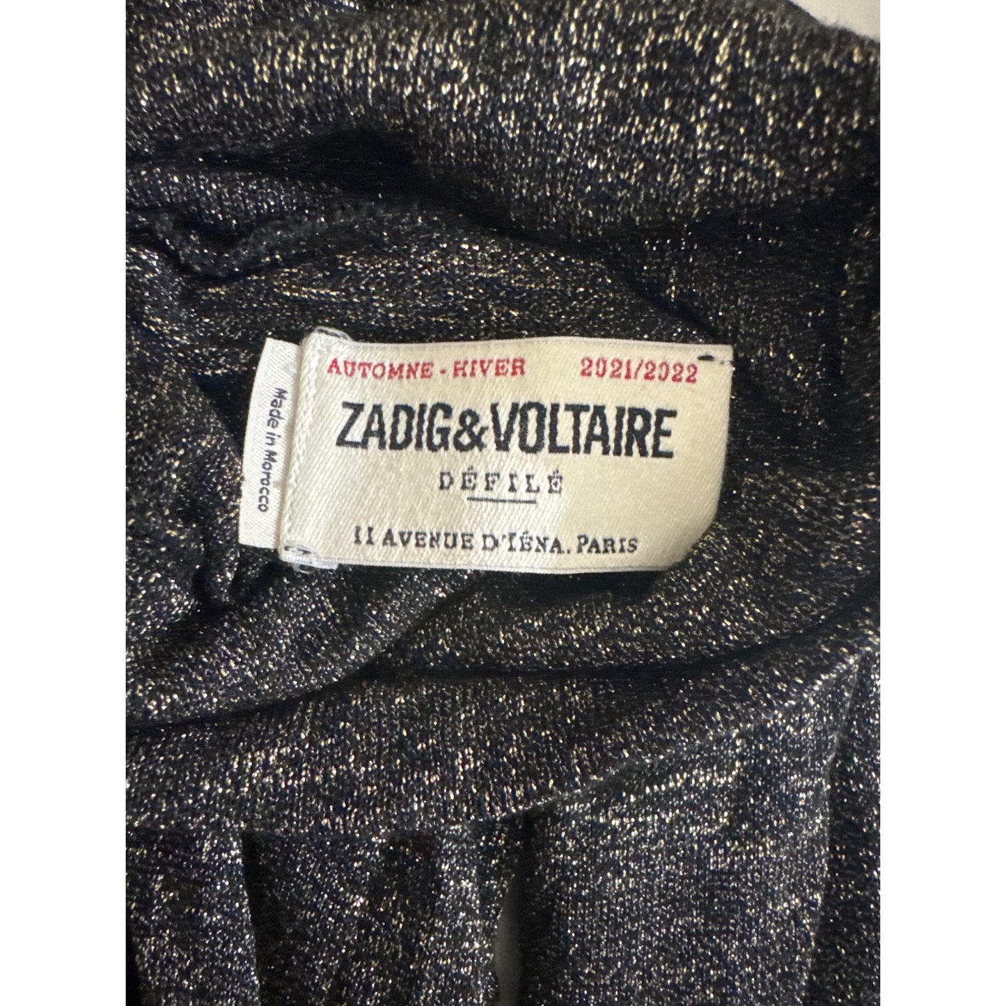 Zadig & Voltaire Axel Tshirt Turtleneck Top Size XS