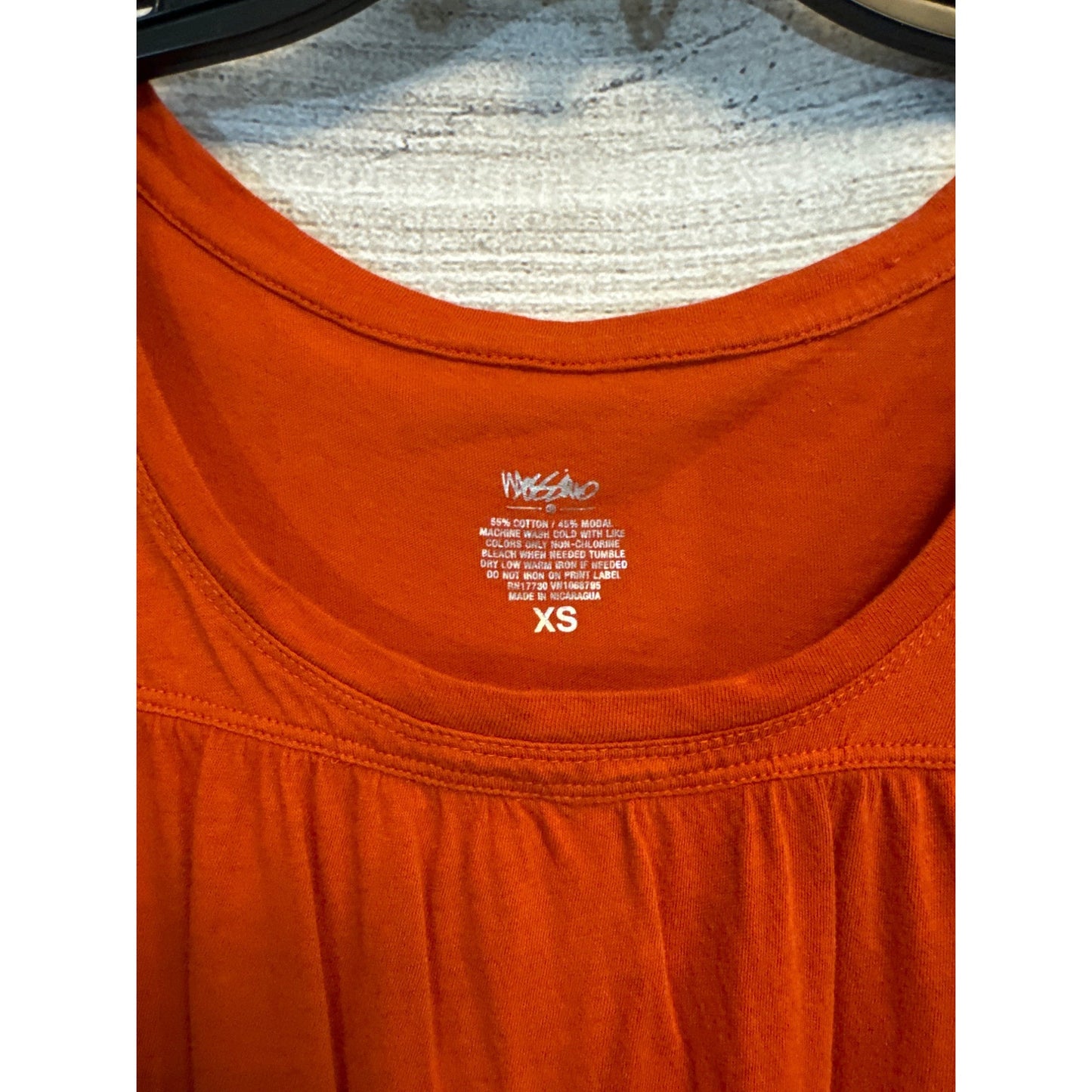 Mossimo Orange Babydoll Short Sleeve Top XS