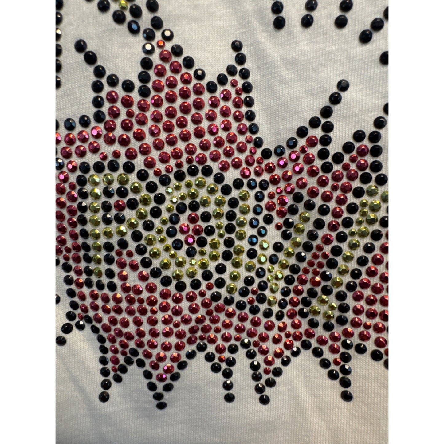 OMG Rhinestone Comic Book Pop Art White Graphic Tee