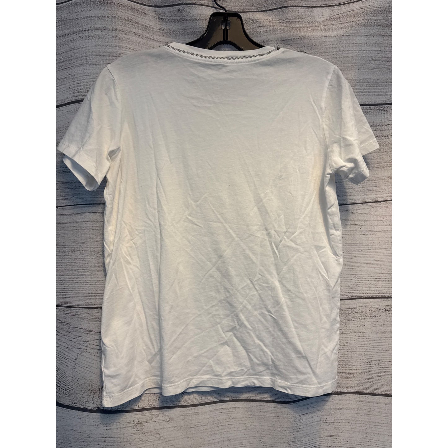 OMG Rhinestone Comic Book Pop Art White Graphic Tee