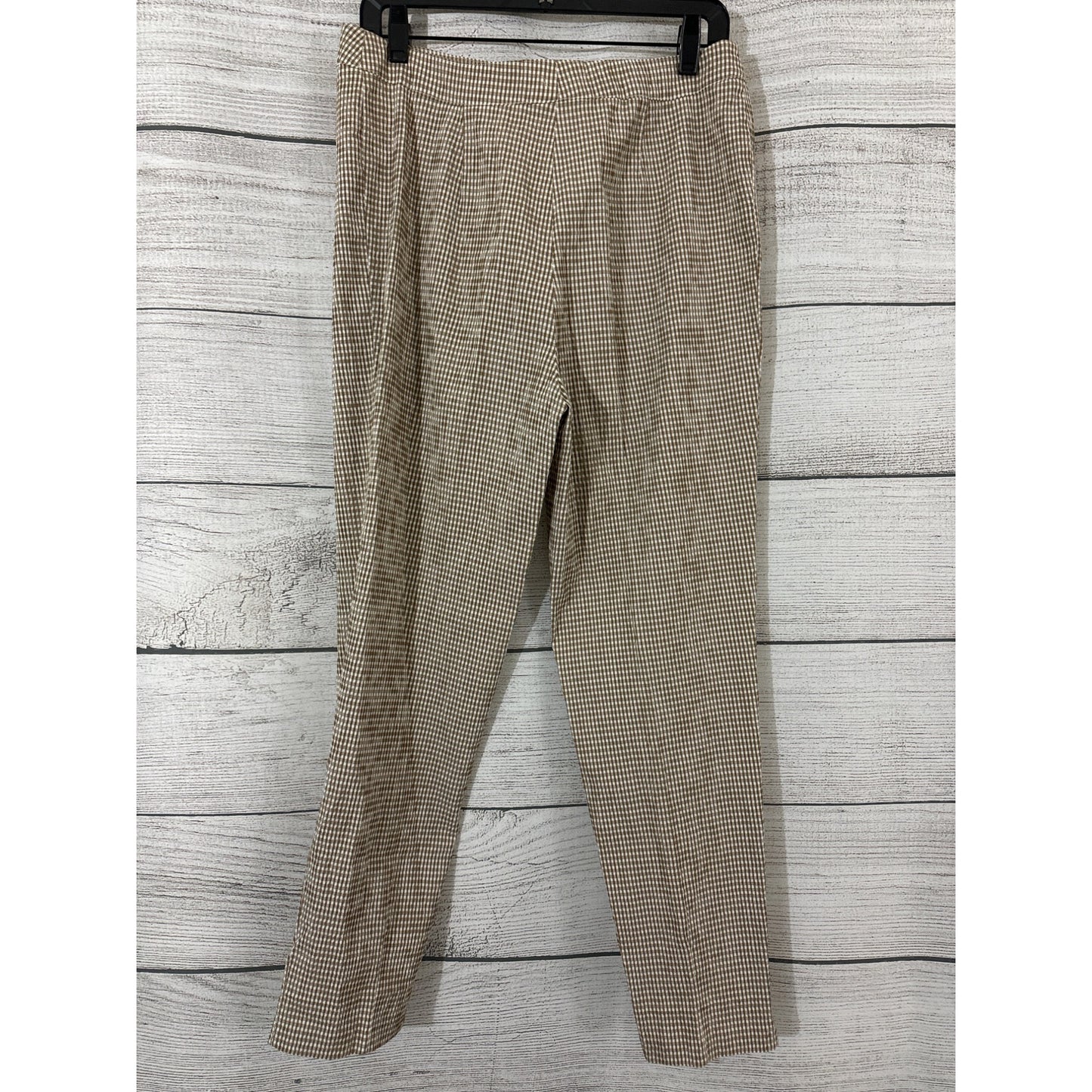 Piazza Sempione Brigirre Brown & White Gingham Pant Size 48/12