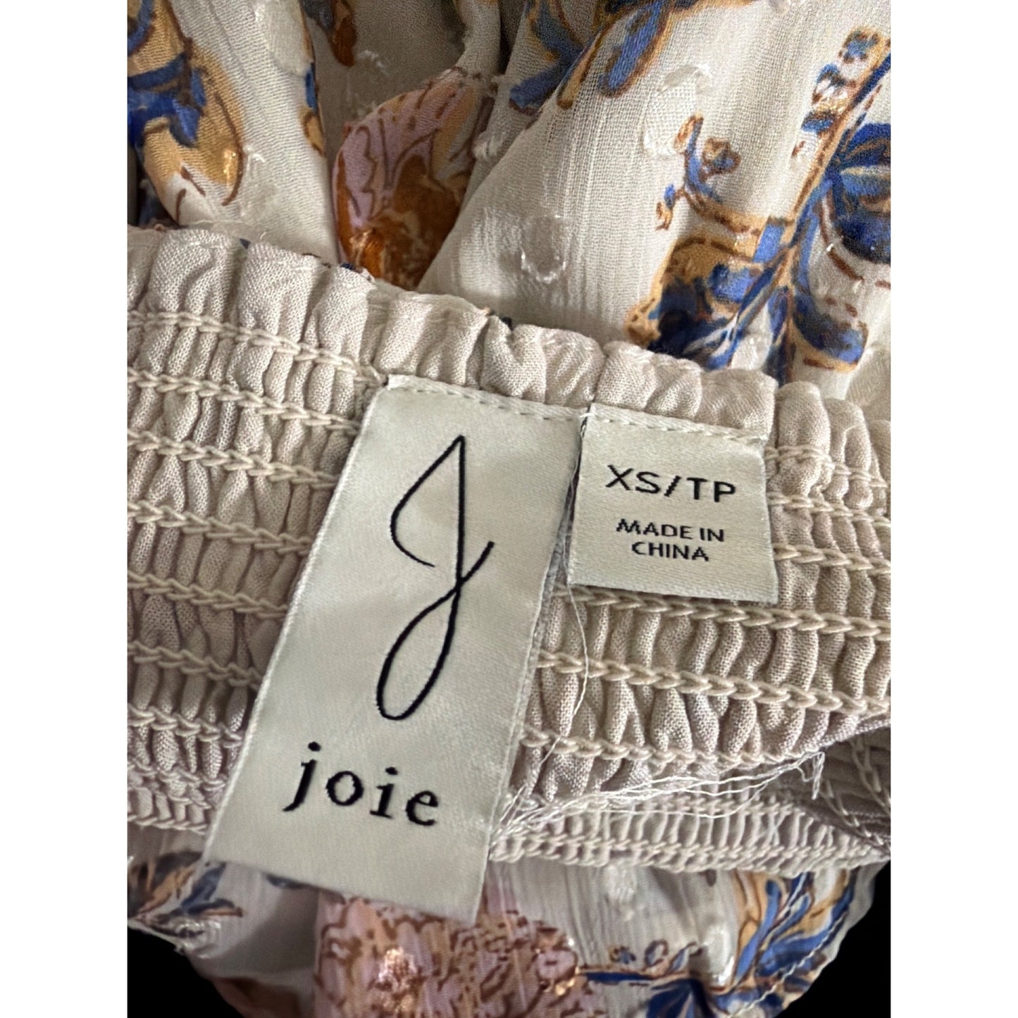 Joie Floral Smocked Ruffle Mini Skirt Size XS