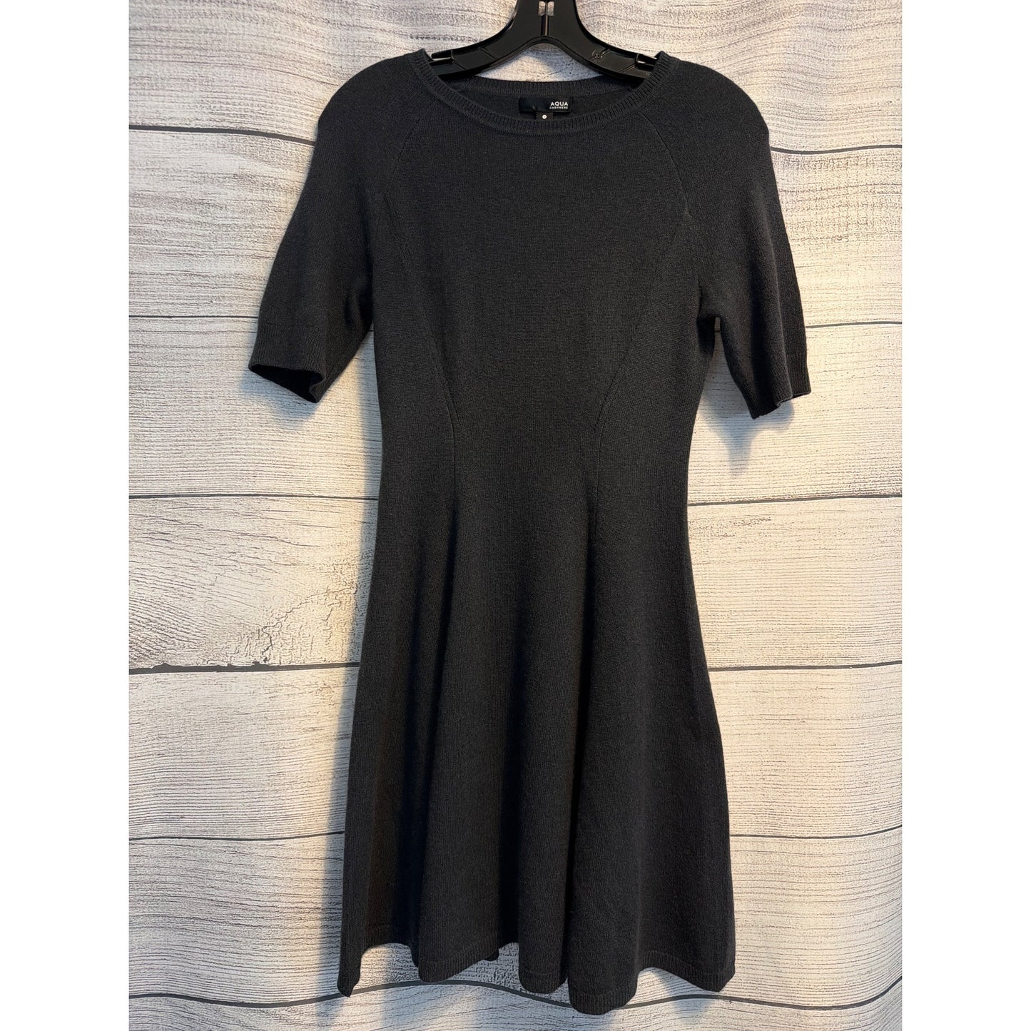 NWT Aqua Cashmere Black Short-Sleeve Dress Size S