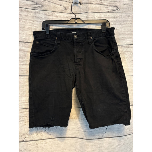 Men's Hudson Blake Slim Straight Black Denim Shorts Size 33