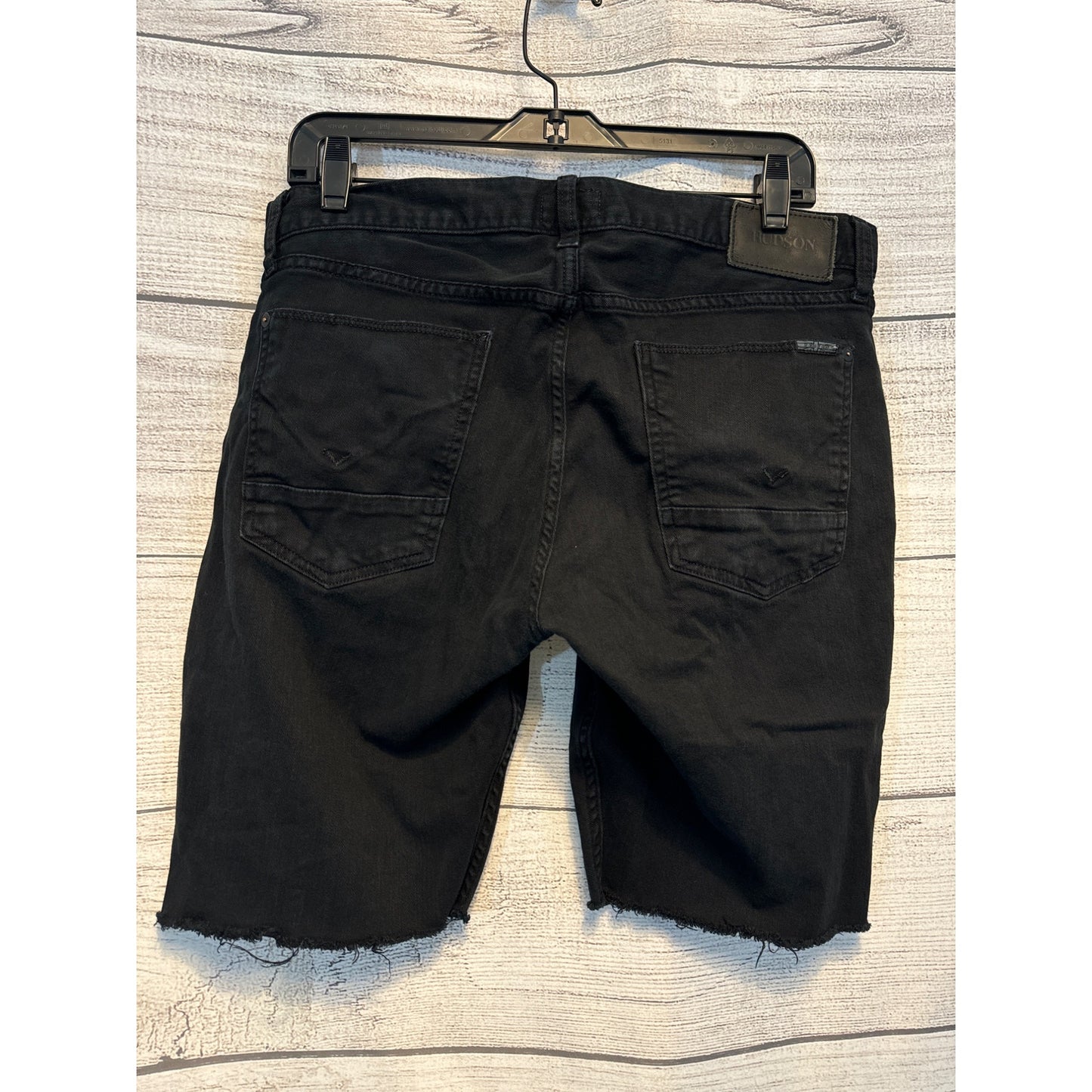 Men's Hudson Blake Slim Straight Black Denim Shorts Size 33