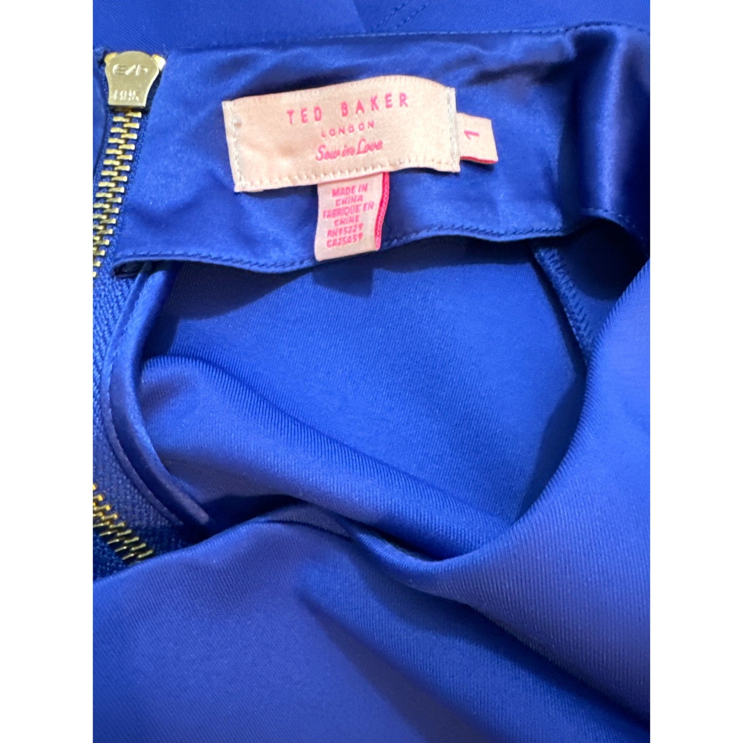 Ted Baker London Arwyn Blue Paneled Dress Blue Size 1 (S)