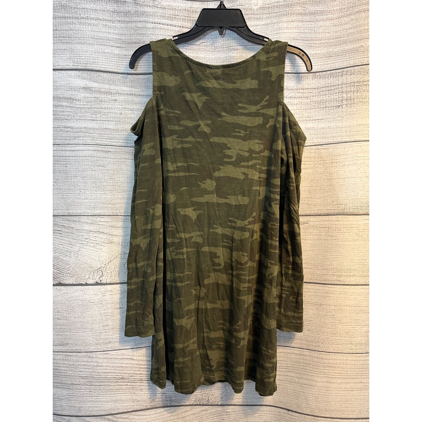 Sanctuary Clothing Camo Long Sleeve Morgan Shirt Dress Size M
