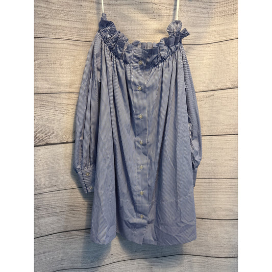 NWT The Femm Blue and White Striped Annette Dress Size XS