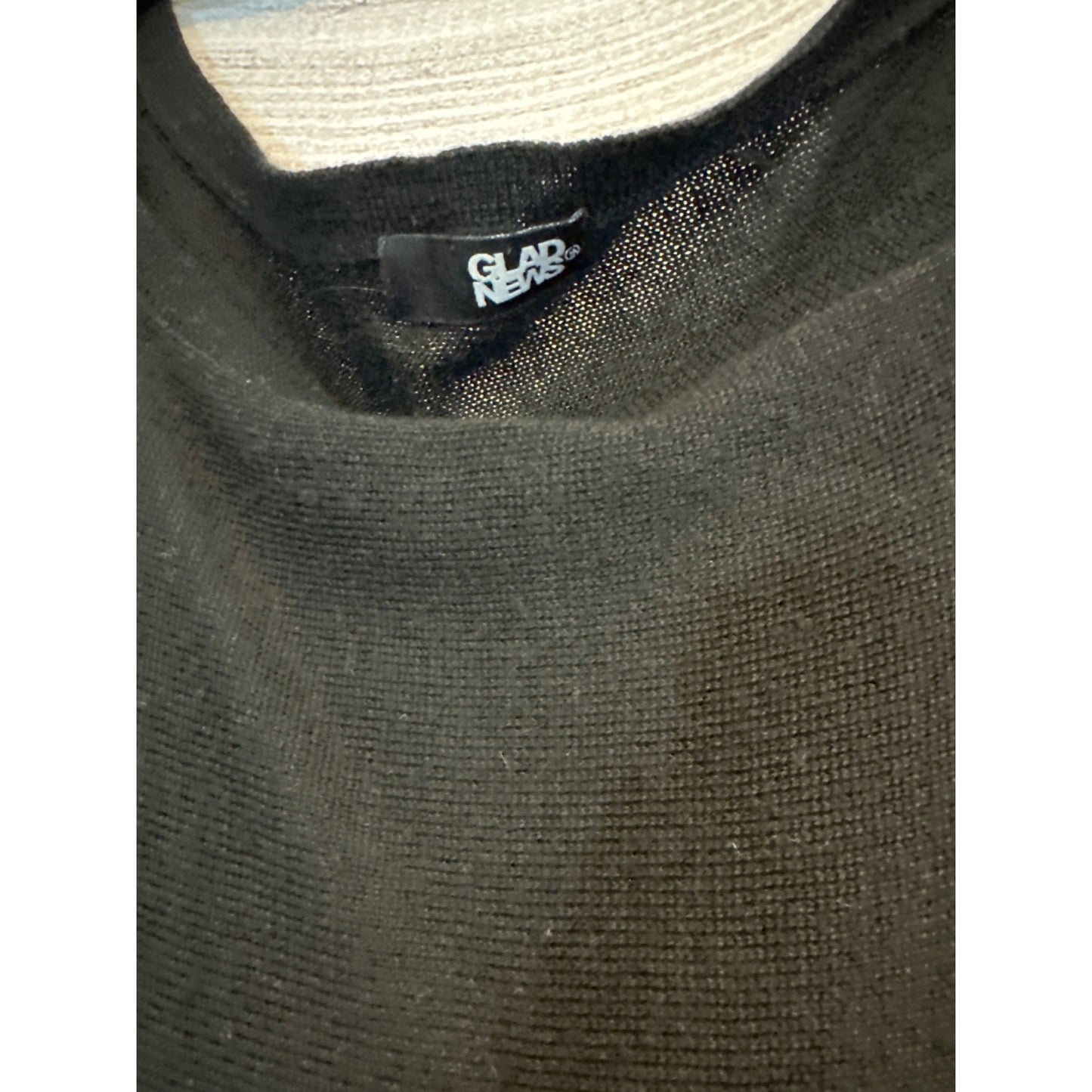Glad News Black Oversized Sweater Dress
