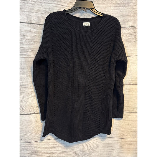 Caslon Ribbed Knit Sweater With Side Zippers Size M