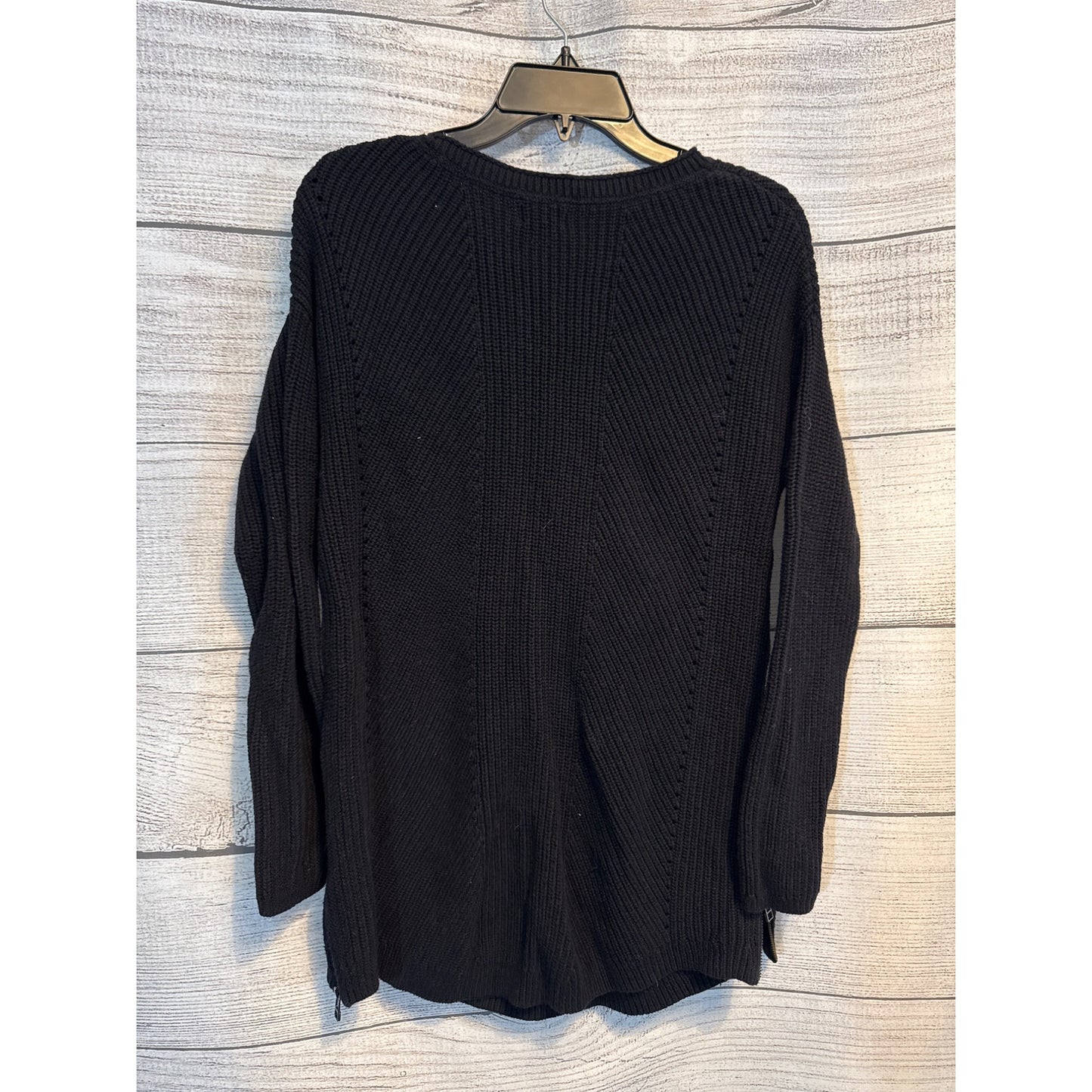 Caslon Ribbed Knit Sweater With Side Zippers Size M