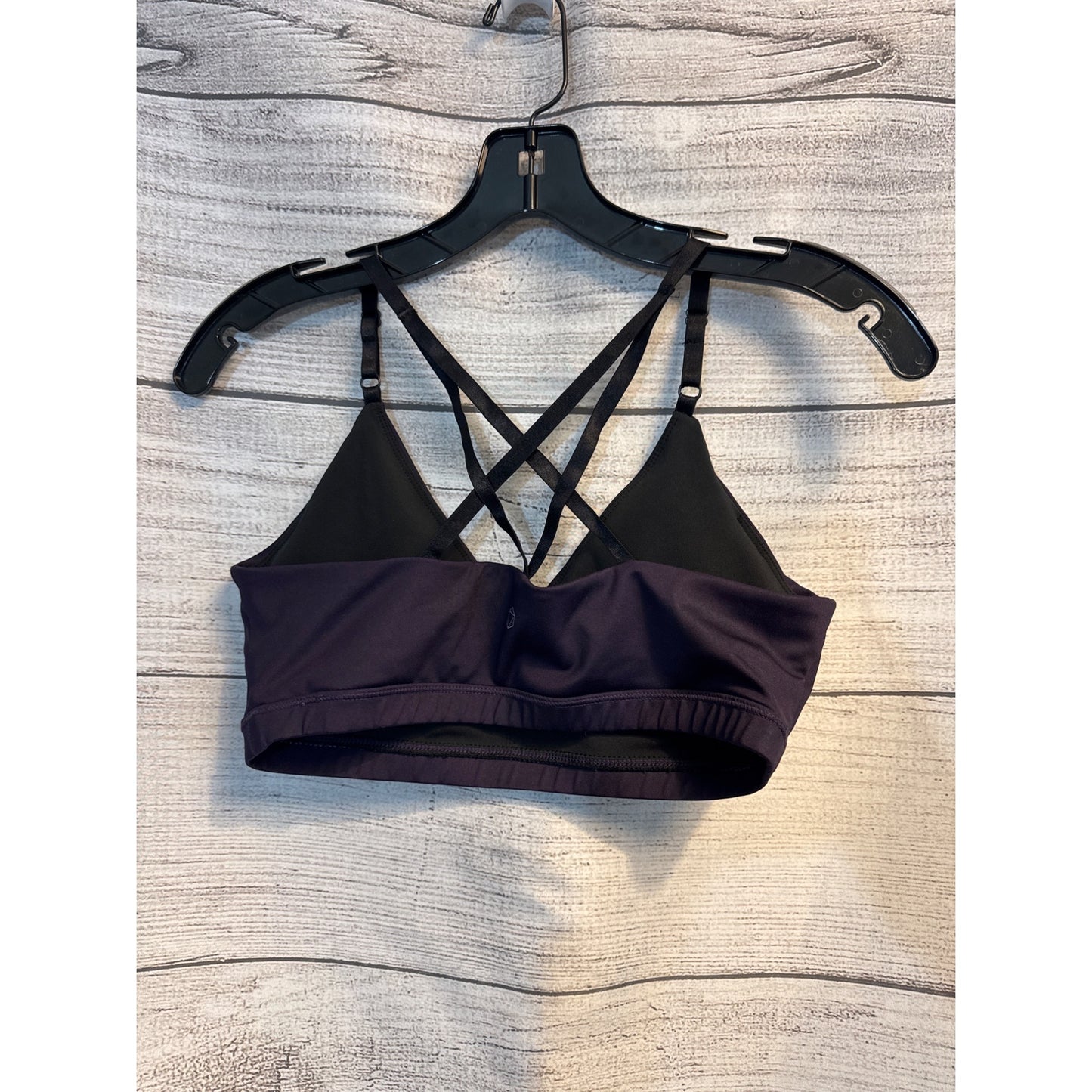 AR-33 Purple Strappy Sports Bra With Crisscross Back Size M