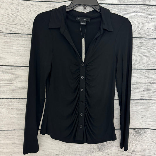 NWT Sanctuary Button-Up Long Sleeve Top With Ruched Detail Size S