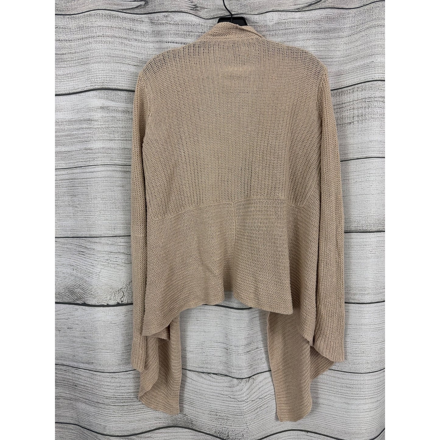 Eileen Fisher Beige Open Front Knit Cardigan Sweater Size XS