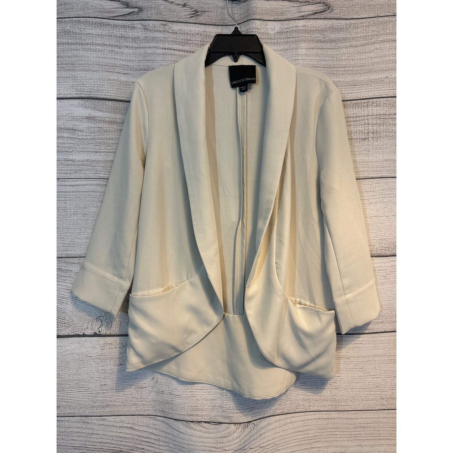 Harlowe & Graham Open Front Blazer Jacket Size M