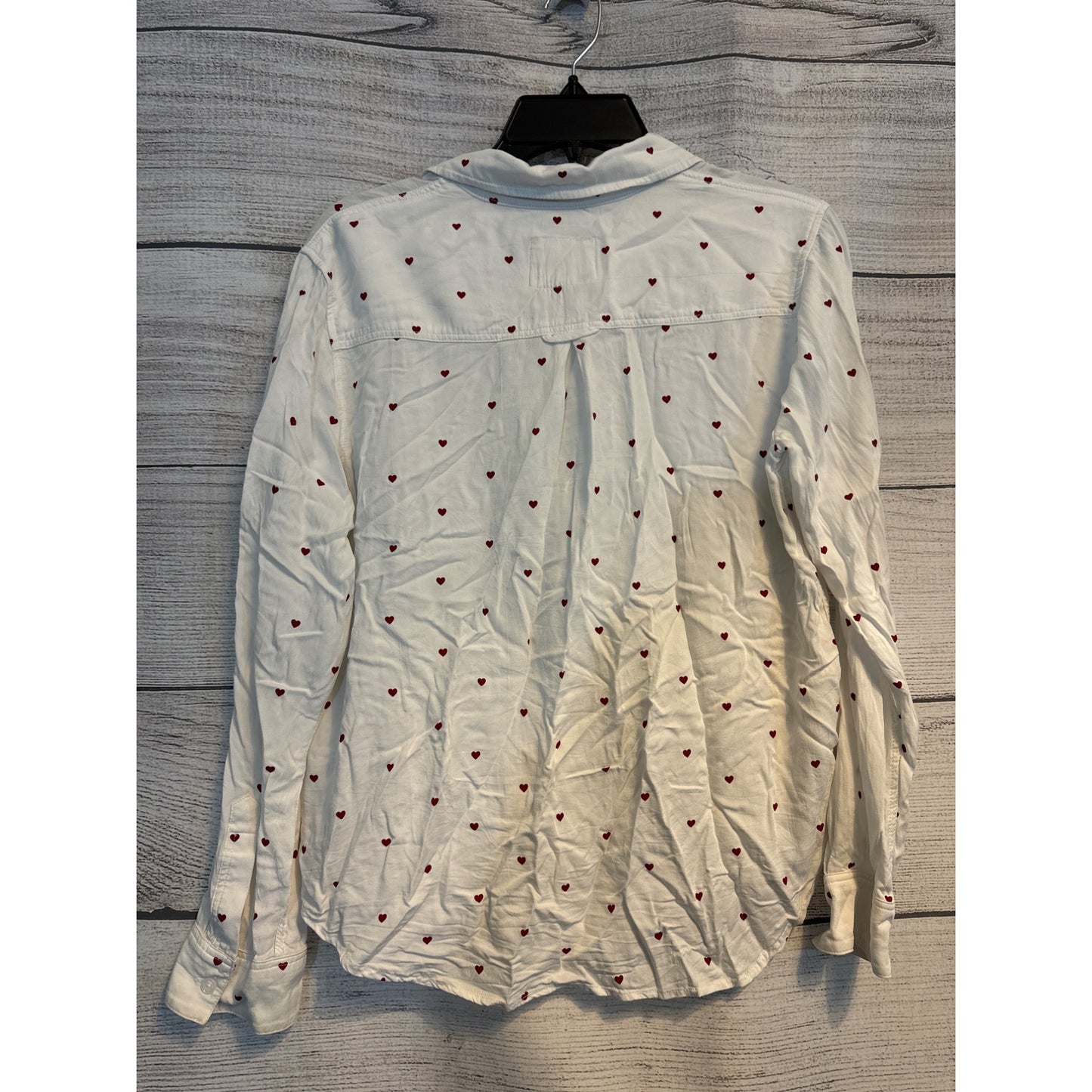 Rails Rocsi Heart Print Button-Up Shirt Size S