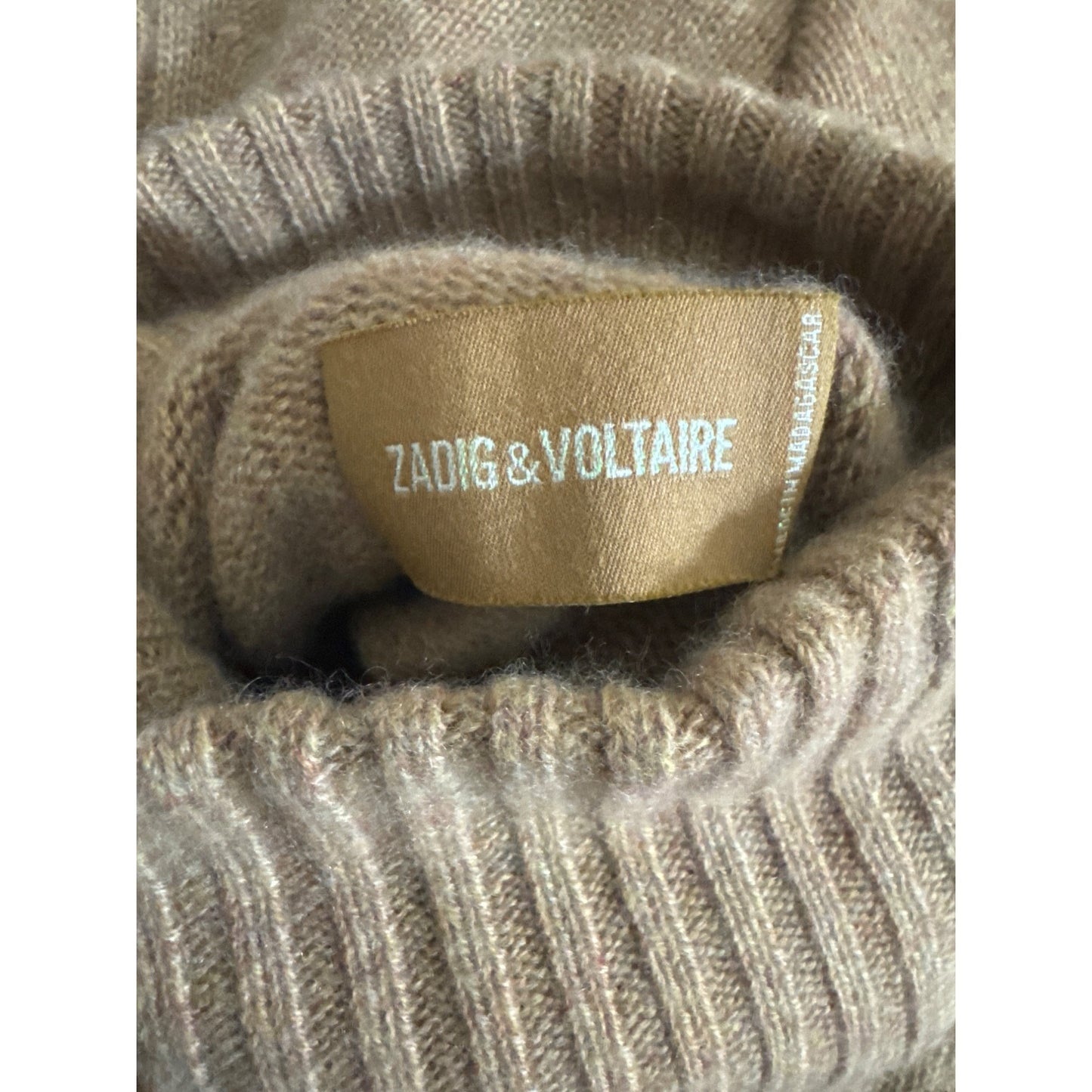 Zadig & Voltaire Biky Thumbhole Cuff Cashmere Turtleneck Sweater S