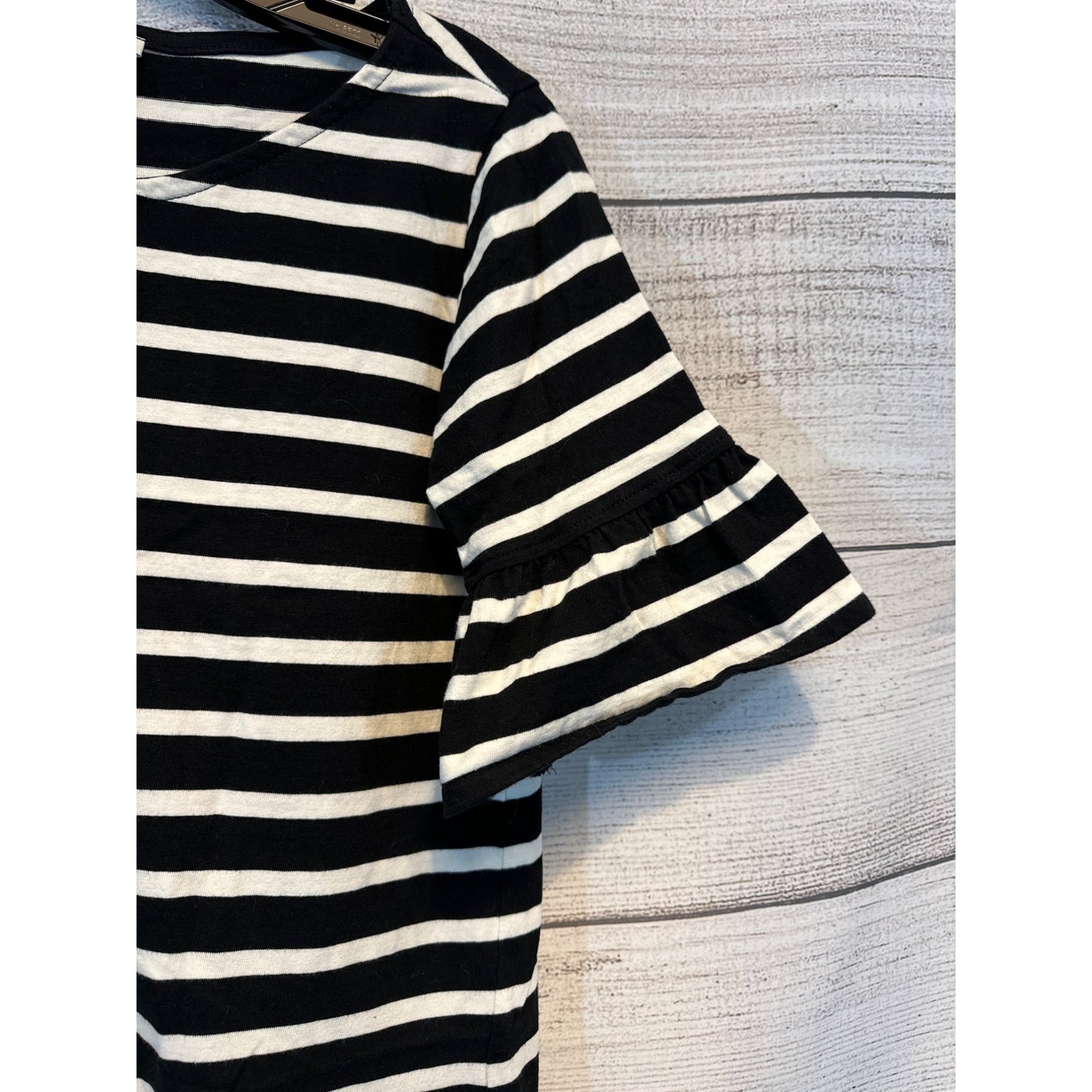 J.Crew Ruffled Bell Sleeved Striped T-shirt Dress Size S