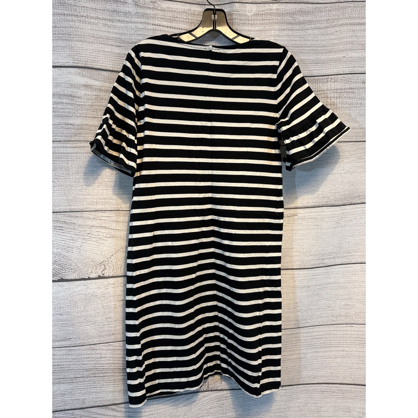 J.Crew Ruffled Bell Sleeved Striped T-shirt Dress Size S