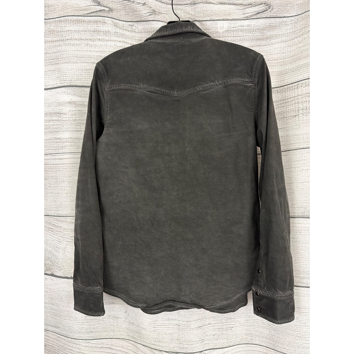 Driftwood Gray Snap Front Western Shirt Size M