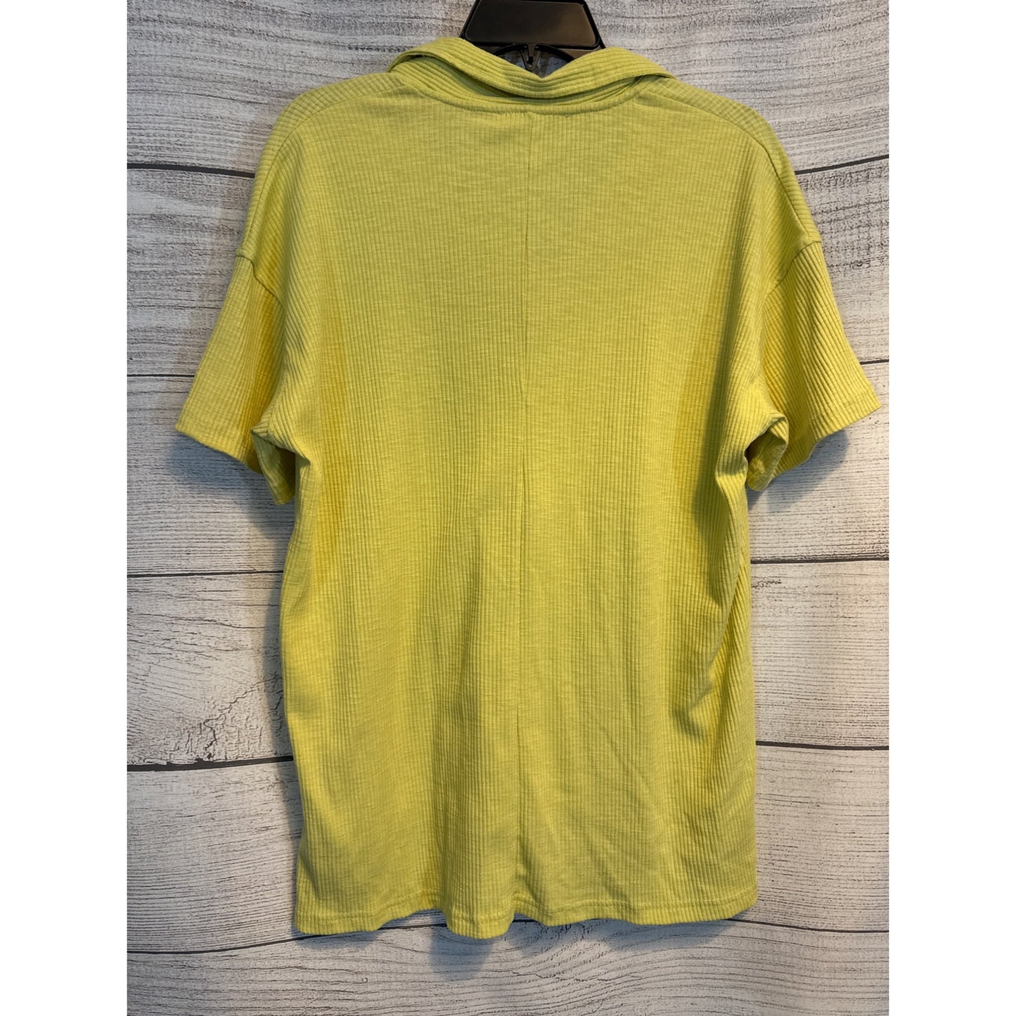 NWT Jane + Delancey Lime Green Ribbed Polo Shirt Size M