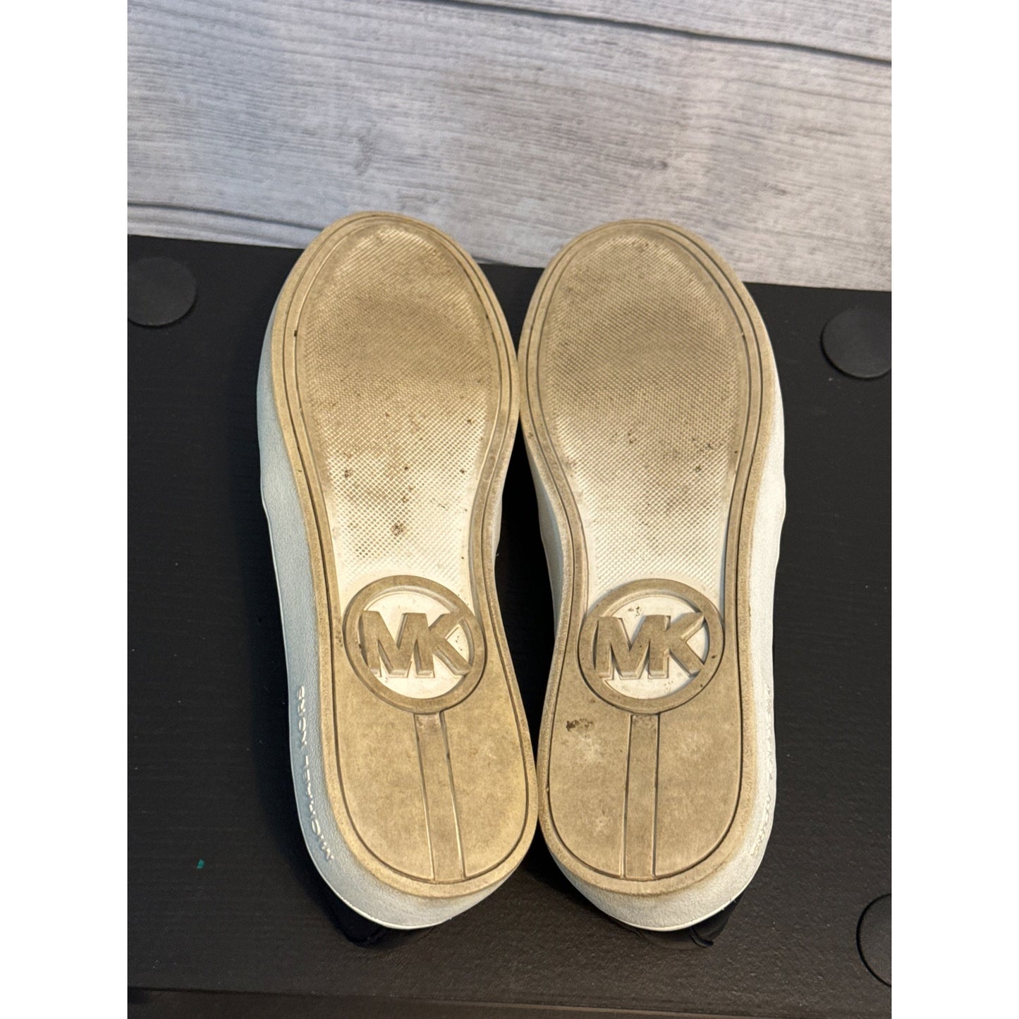 Michael Kors Black Slip-On Quilted Sneakers Size 9