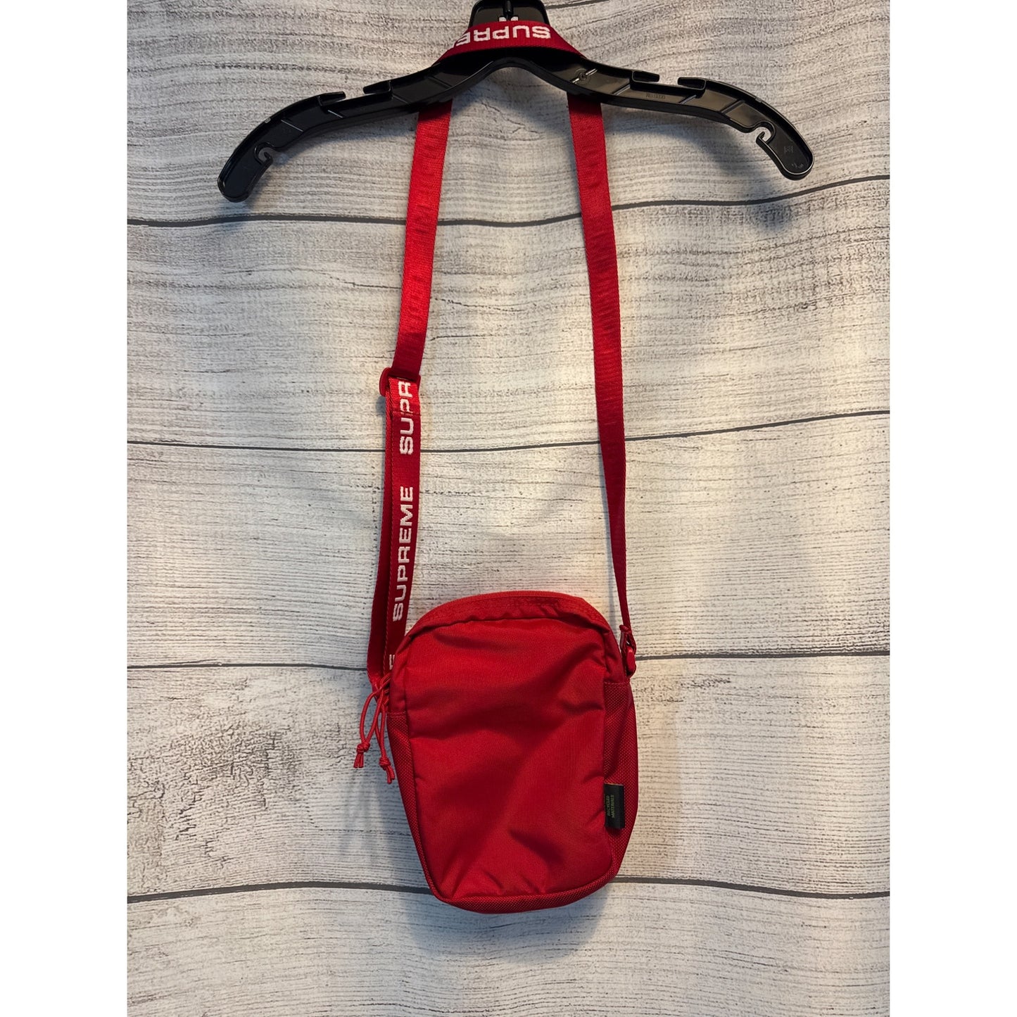 NWOT Supreme Red Crossbody Bag With Adjustable Strap & Multiple Compartments