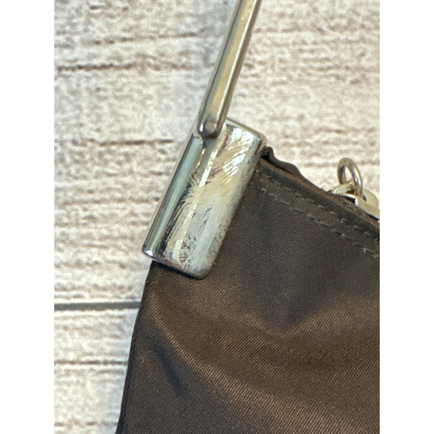 DKNY Black Nylon Shoulder Bag With Metal Accents