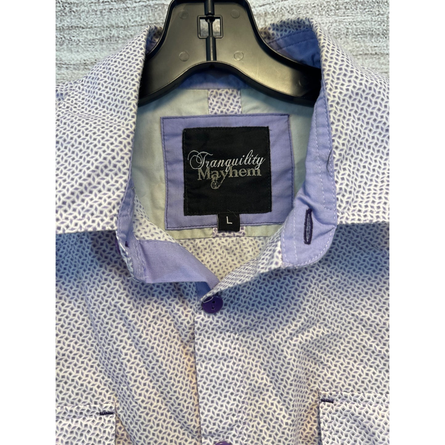 Men's Tranquility Mayhem Purple Button Down