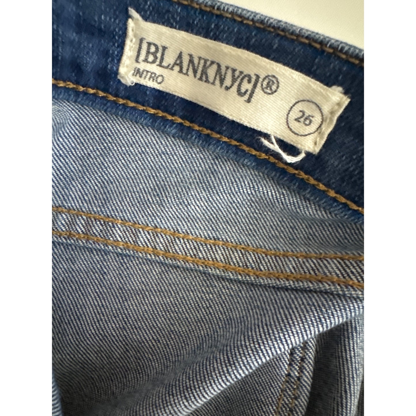 Blank NYC Intro Distressed Skinny Jeans Size 26