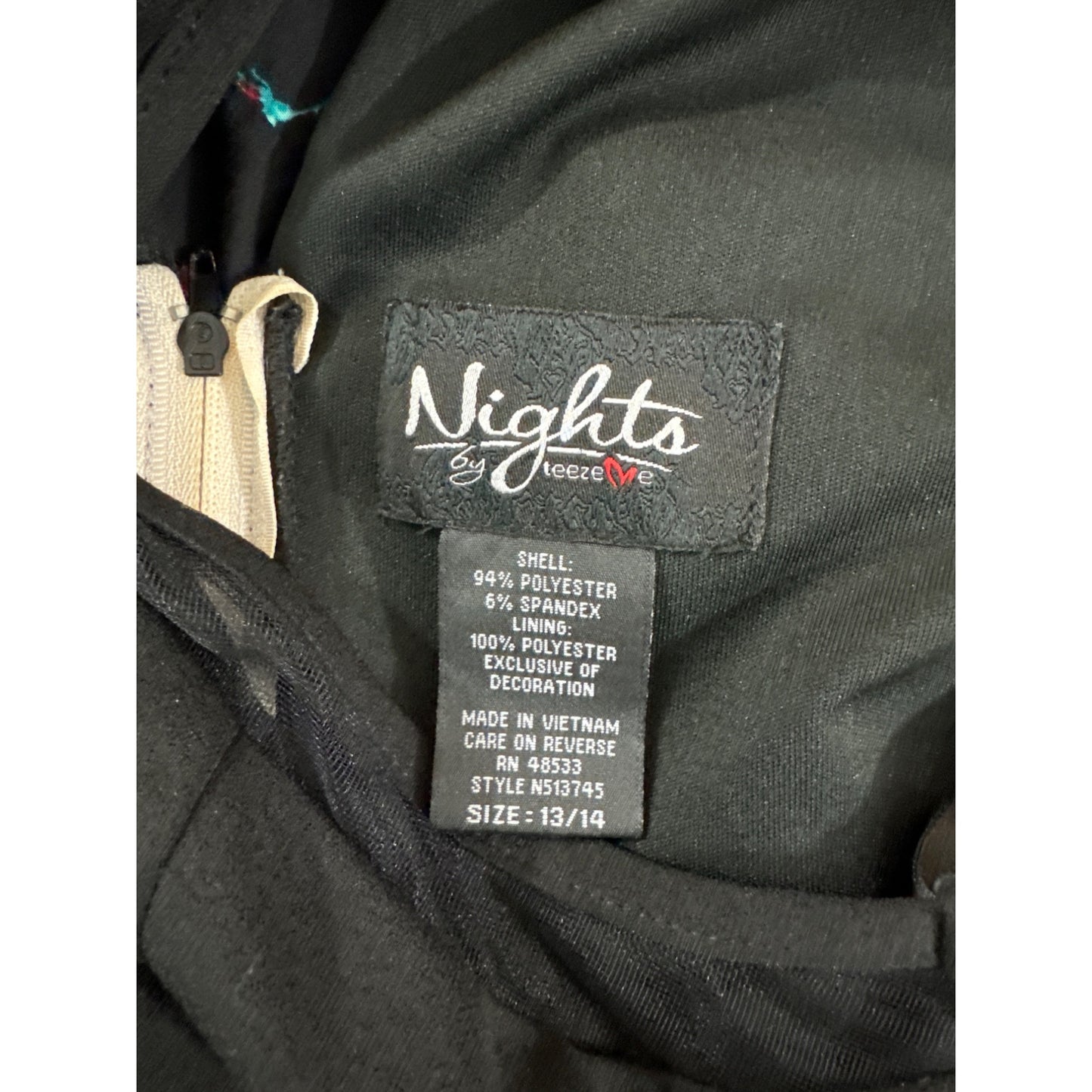 Nights By Teeze Me Embellished Halter Dress Size 13/14