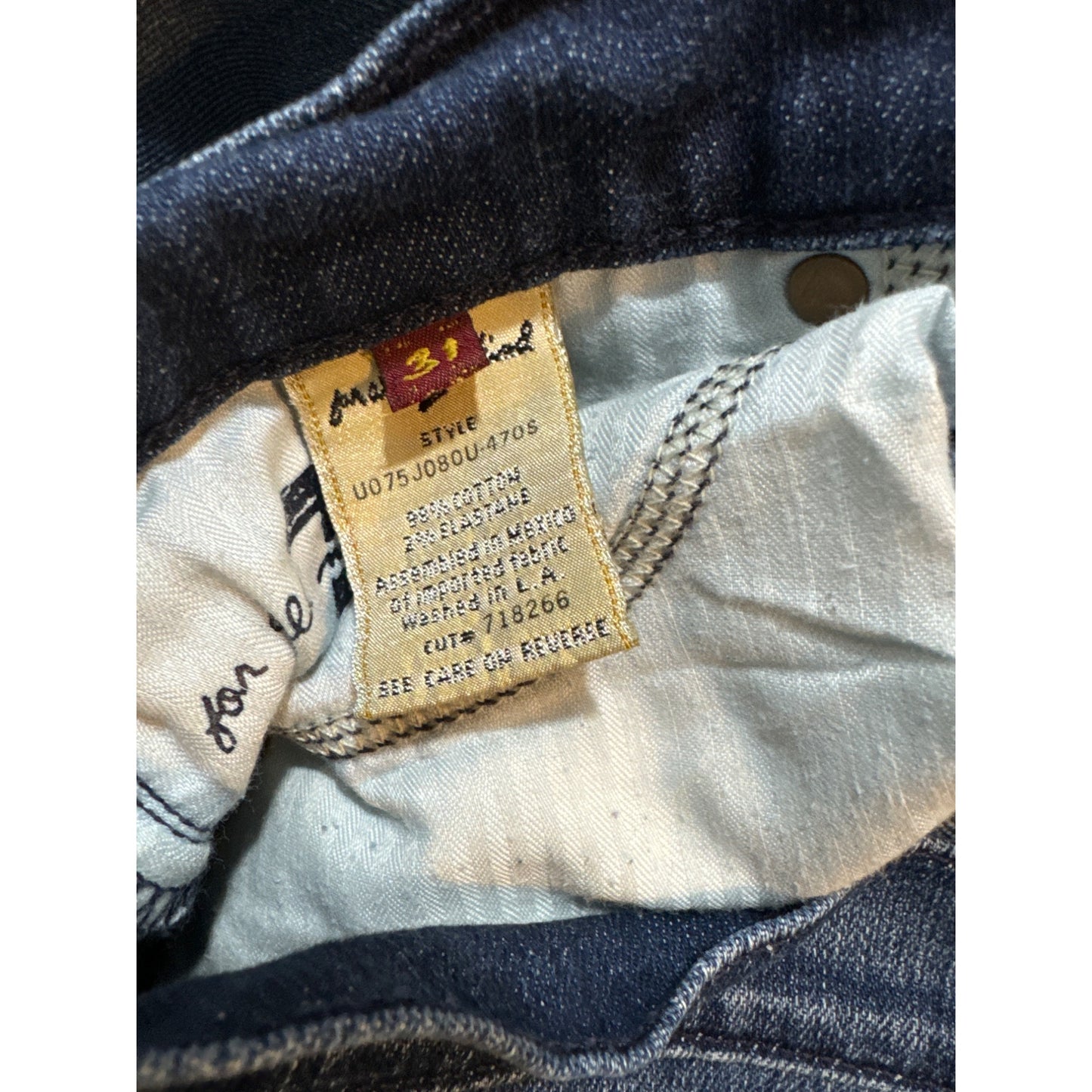 7 For All Mankind Bootcut Denim Size 31
