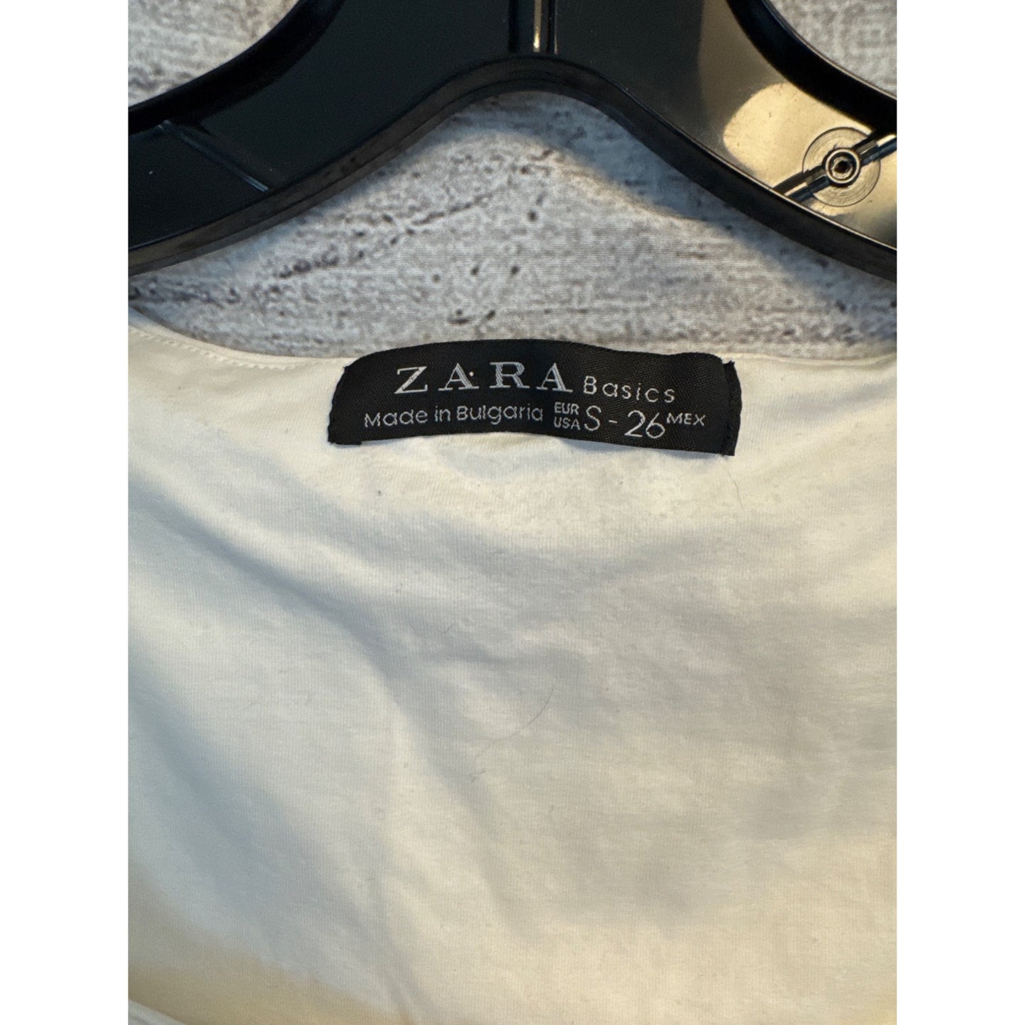 Zara Basics White Cotton Sleeveless Tank Top Size S