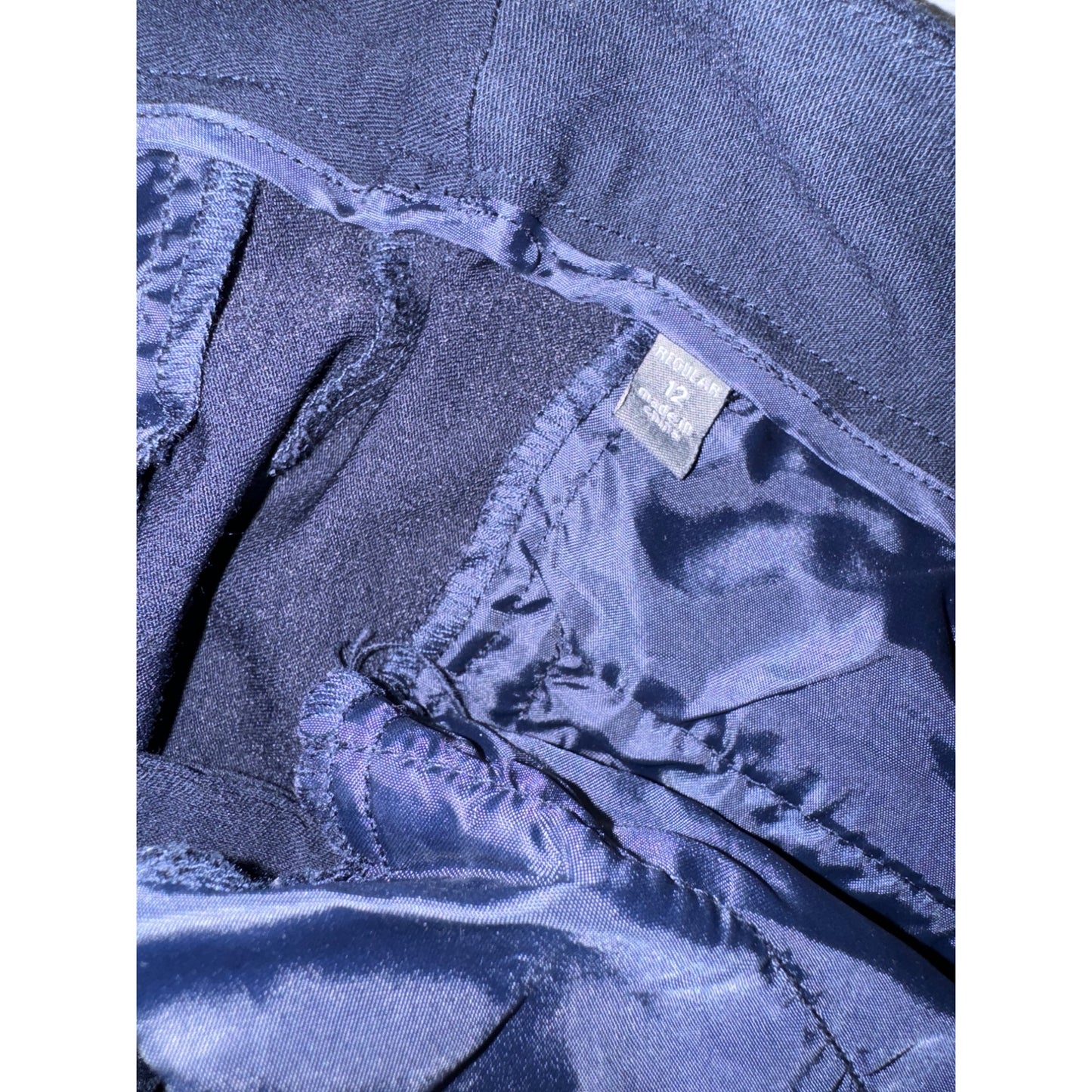 Women's Navy Stretchy Dress Pants size 12