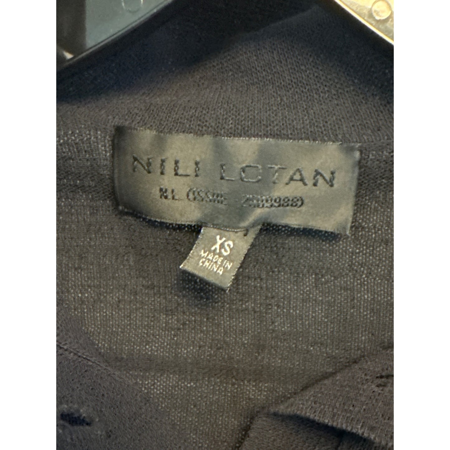 Nili Lotan Black Knitted Polo Shirt Size XS