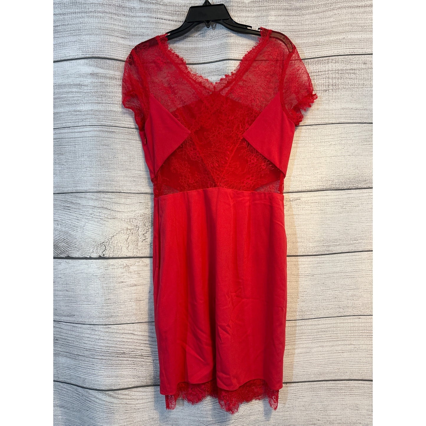 BCBG MaxAzria Nel Lipstick Red Lace Dress Size 10