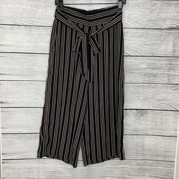 NWOT black/red/white striped crops