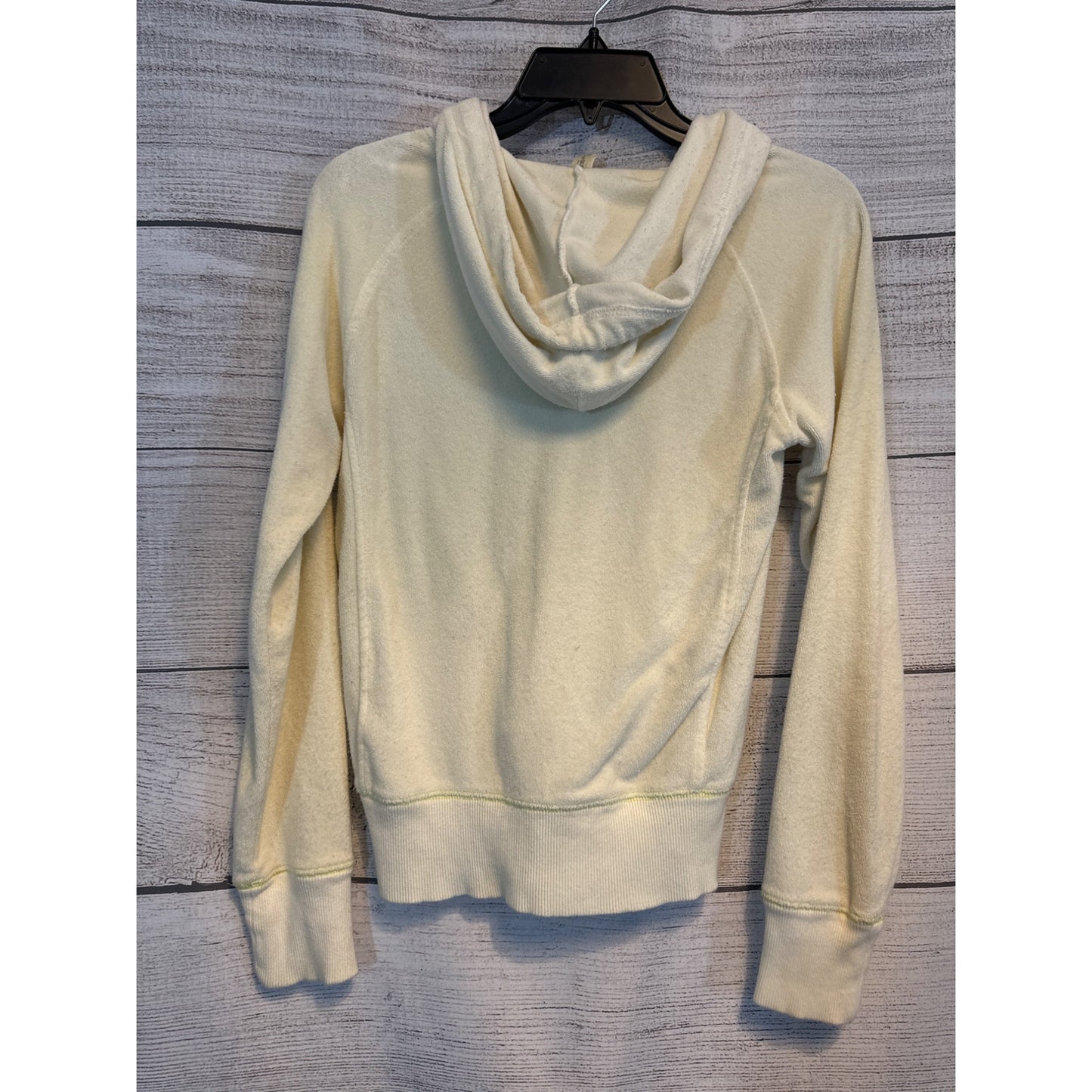 Old Navy Pale Yellow Terrycloth  Zip-Up Hoodie Size S