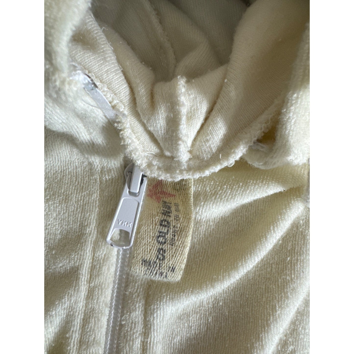 Old Navy Pale Yellow Terrycloth  Zip-Up Hoodie Size S