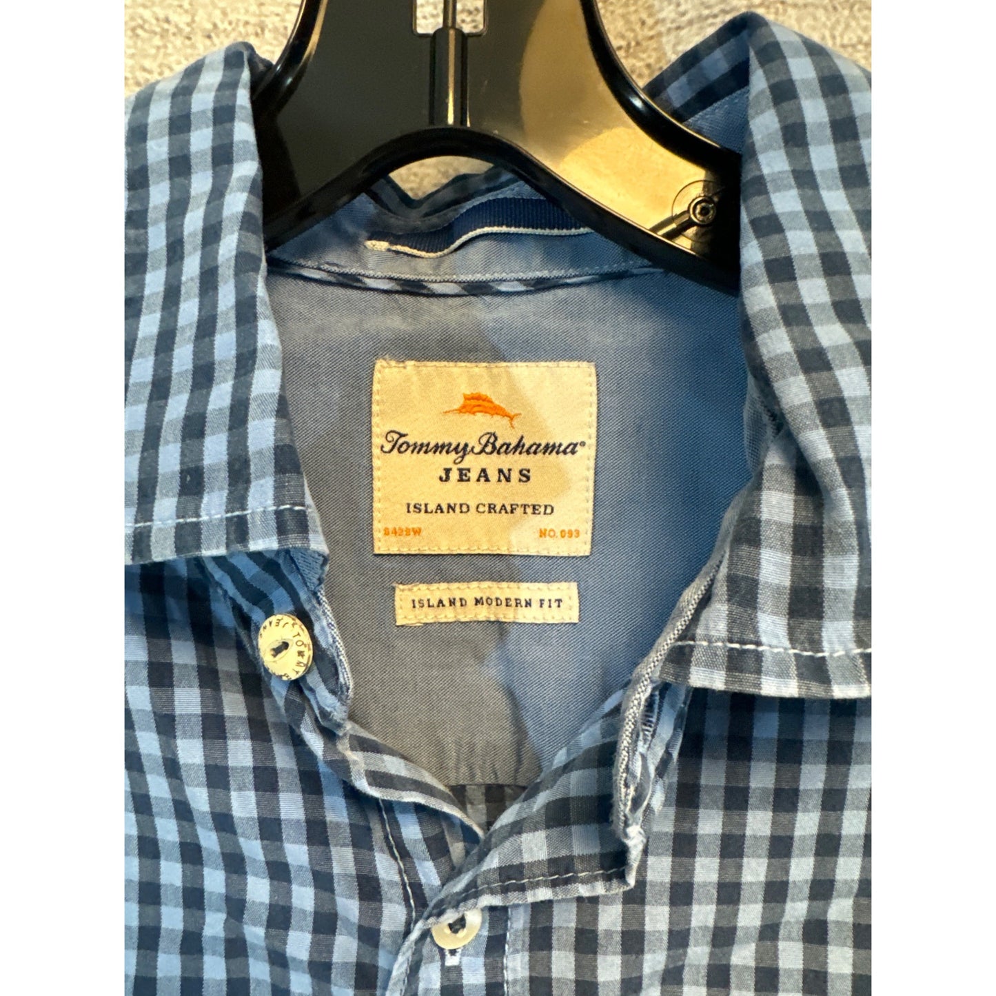 Mens Tommy Bahama Gingham Island Modern Fit Shirt Size S