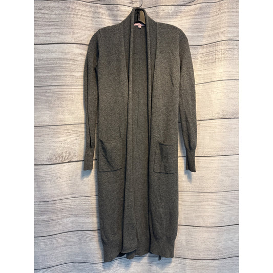 Calypso St Barth Long Gray Cashmere Cardigan Sweater Size XS