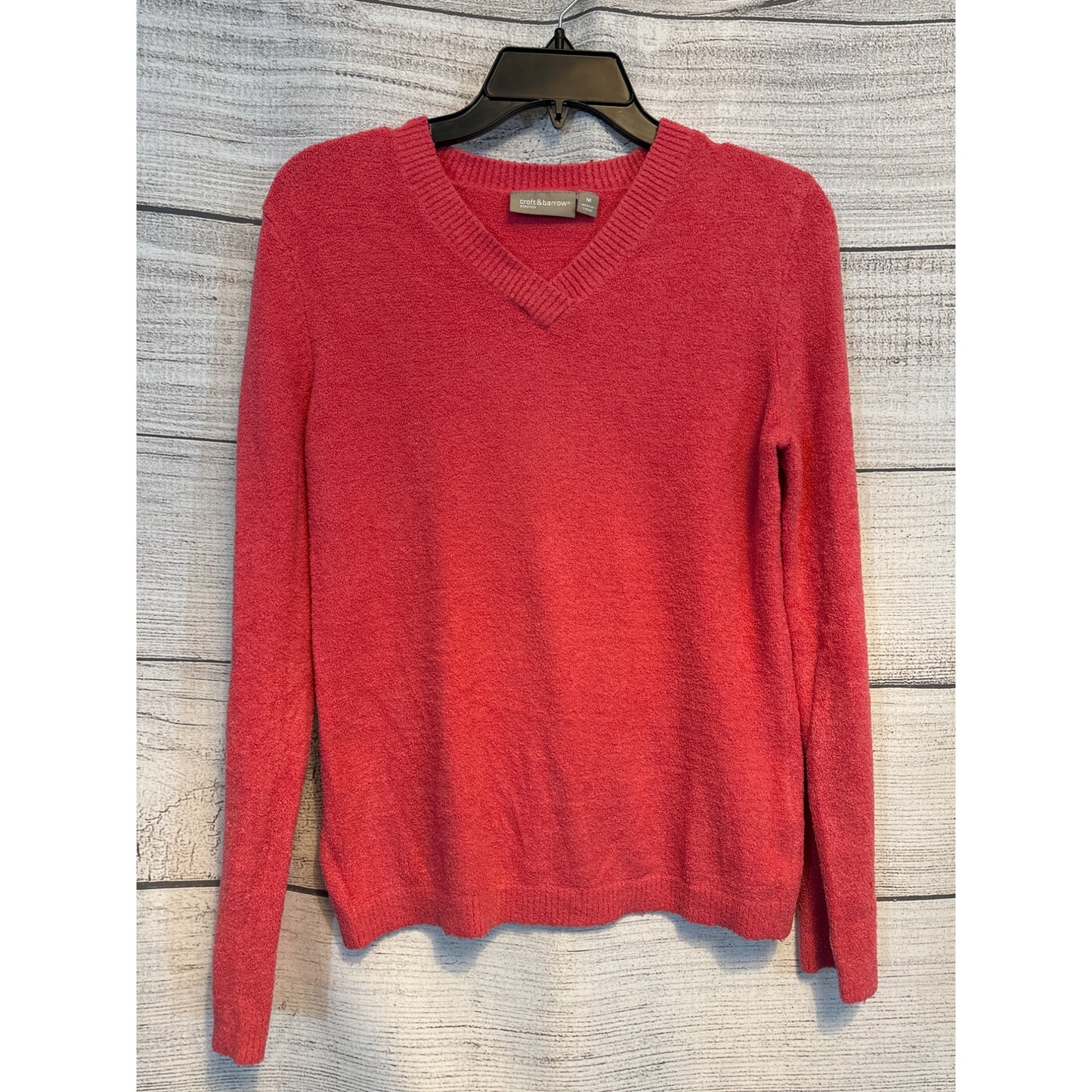 Croft & Barrow Extra Soft V-Neck Stretch Sweater Size M