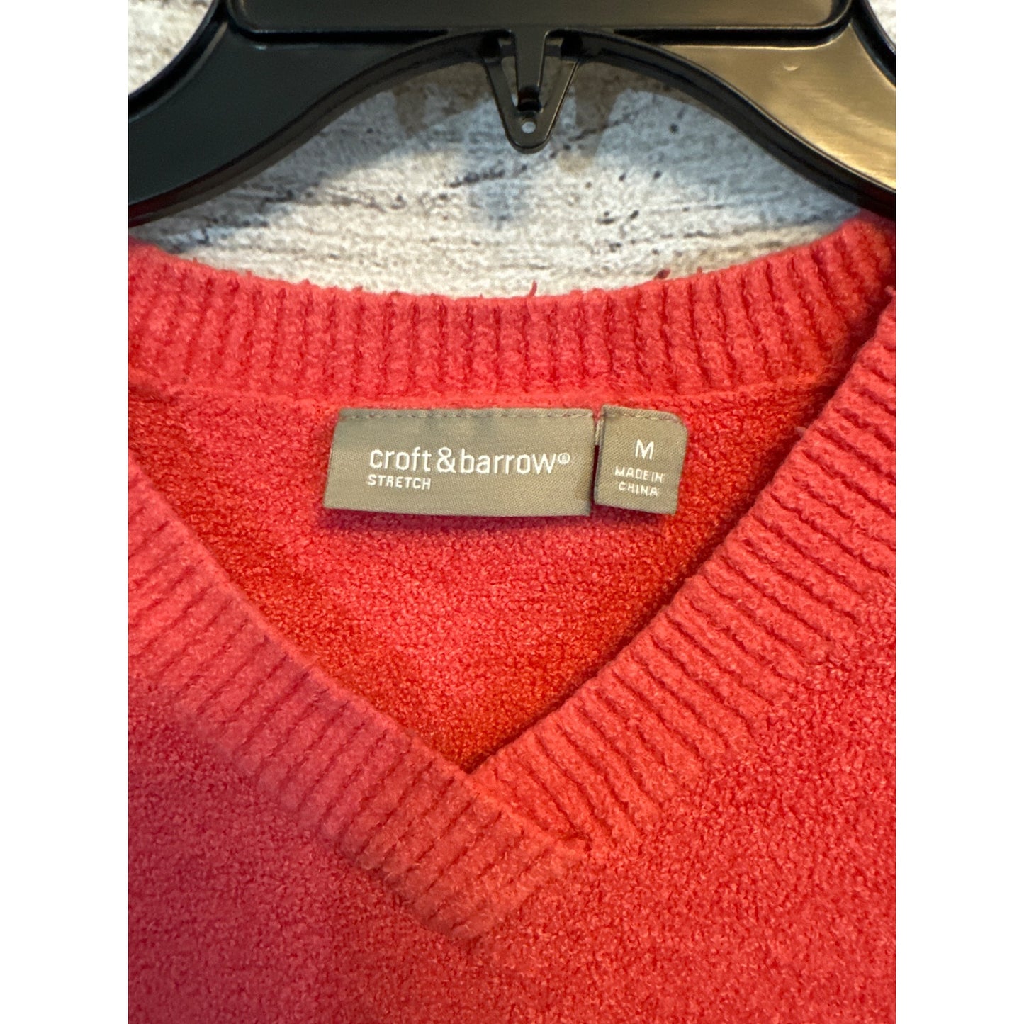 Croft & Barrow Extra Soft V-Neck Stretch Sweater Size M