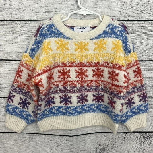 Fair isle Fuzzy Rainbow Sweater